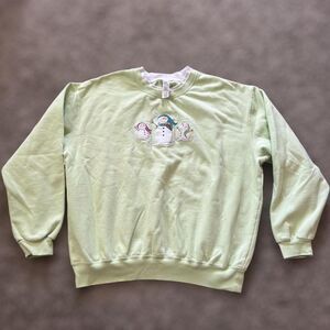 Vintage Crew Neck Winter and Christmas Snowman Sweatshirt